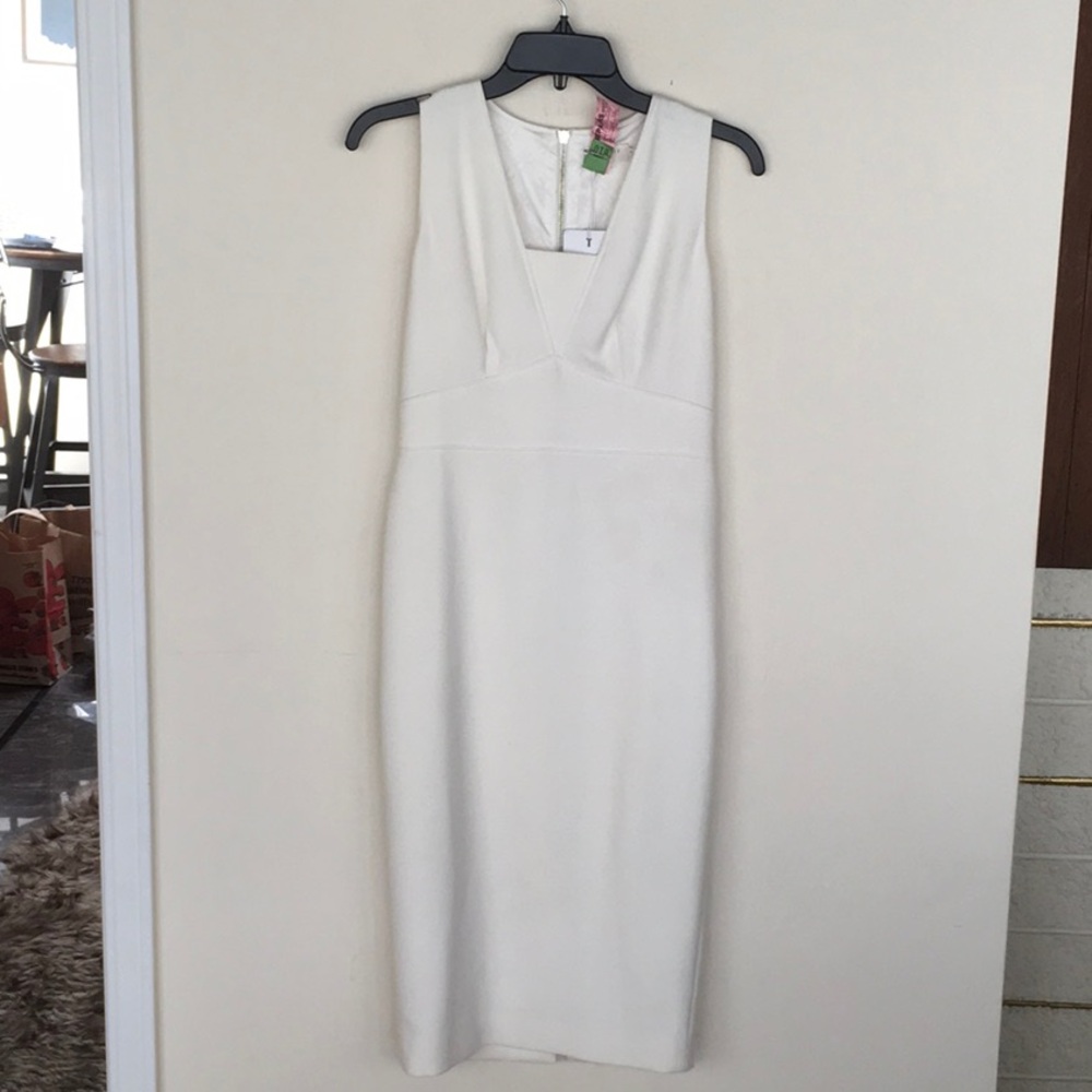 NWT Ted Baker Fitted White Dress - Picture 2 of 6